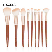 MAANGE 9 PCS Multifunctional Makeup Brush Set Eye shadow Loose Powder Blush Liquid Foundation Brush