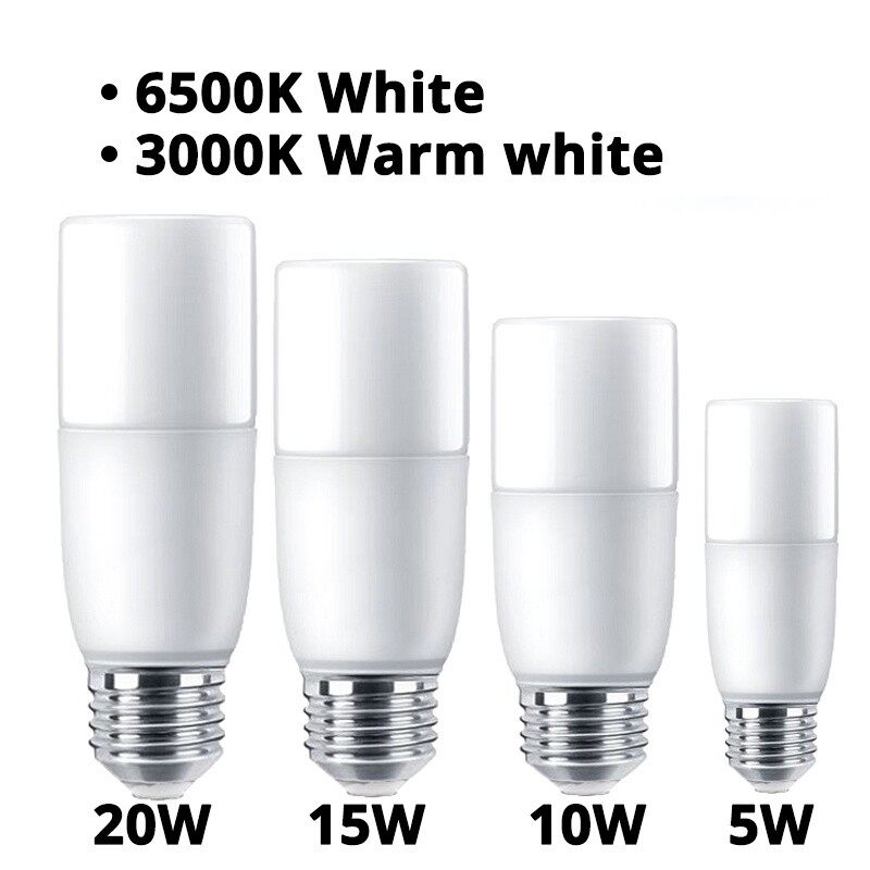 HOME WI E27 Bóng Đèn Led Cho Gia Đình Bóng Đèn Đèn Led Bóng Đèn Đui E27 Đèn Led Bóng Đèn Led Siêu Sáng Ánh Sáng Ban Ngày Đèn Led Siêu Sáng Đèn Led Thay Thế 40W 30W 20W 15W 10W 5W Cho Đèn Âm Trần Led Bàn Nhẹ Đèn Thả bóng Đèn Dạng Que 90% Tiết Kiệm Năng Lượ