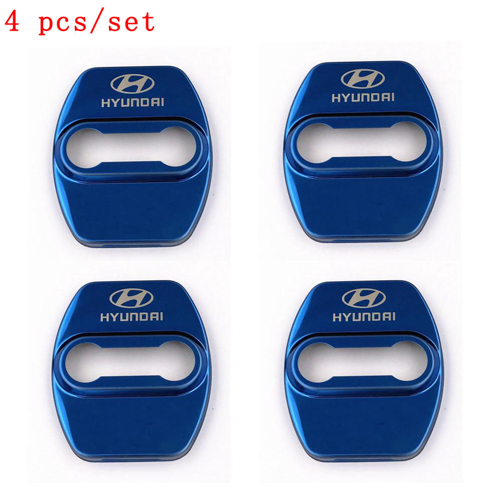 4 Cái Cho Hyundai Xe Thép Không Gỉ Khóa Cửa Bảo Vệ Bìa Antirust Phụ Tùng Ô Tô Thích Hợp Cho Elantra Grand Starex SantaFe Sonata Tucson Matrix Accent MISTRA Ix25