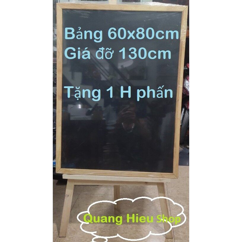 Bảng menu 2 mặt 60 x 80cm kèm giá đỡ bảng + phấn màu