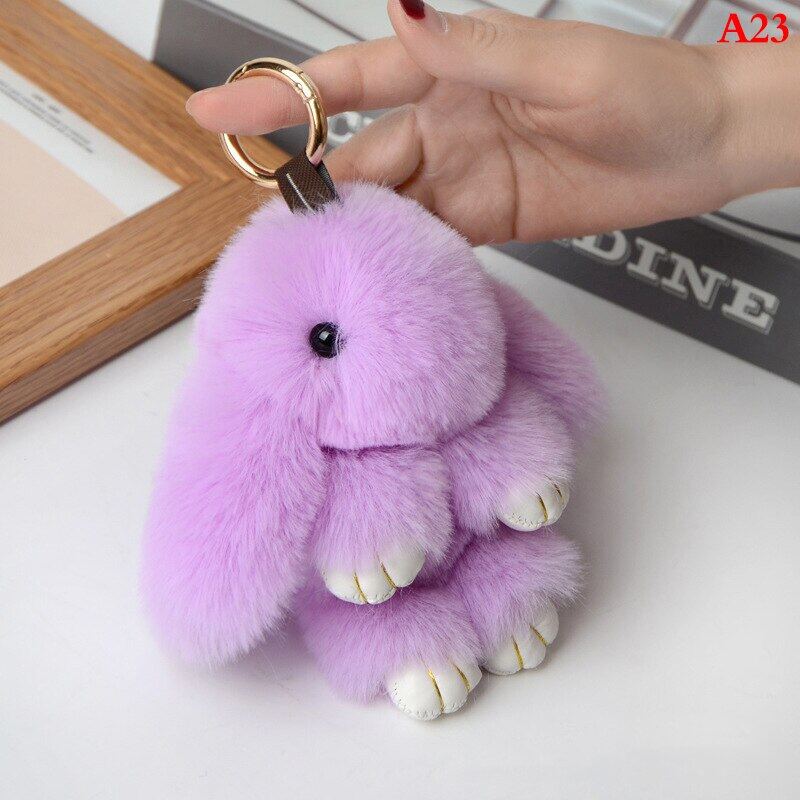 Real rabbit hot sale fur keychain