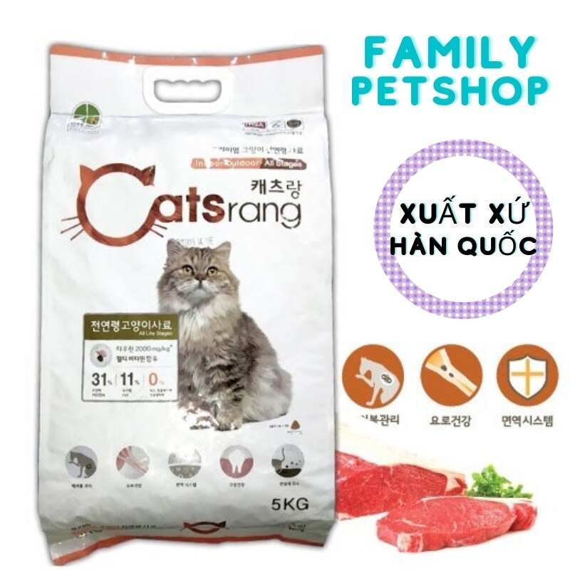 Thức Ăn Hạt Cho Mèo Catsrang Hàn Quốc-Gói 400G