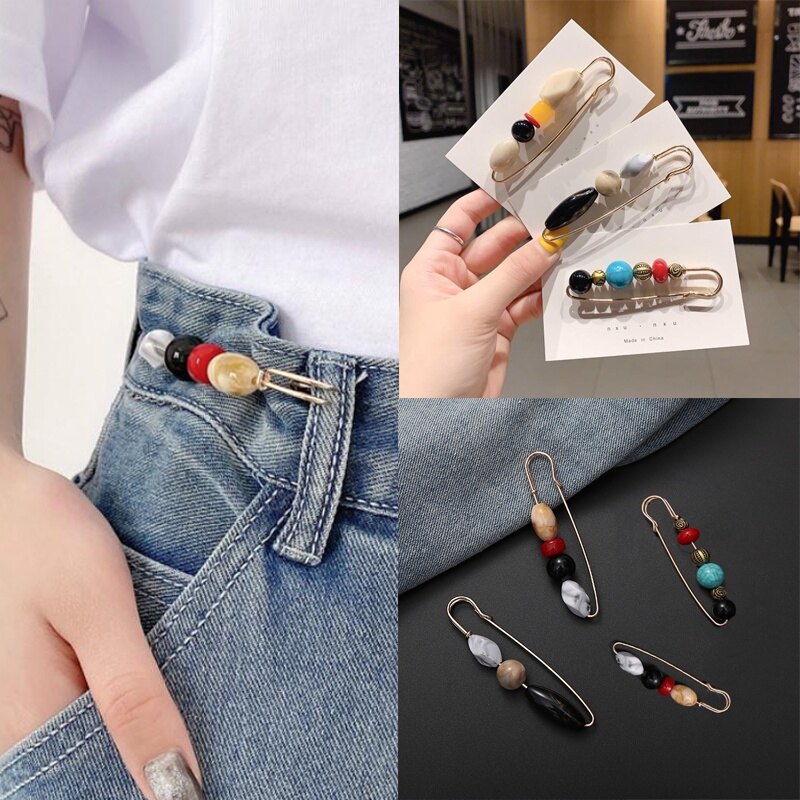 Trâm Cài Ngọc Trai Phiên Bản Hàn Quốc Ghim Cài Thắt Lưng Đa Năng Điều Chỉnh Cho Nữ