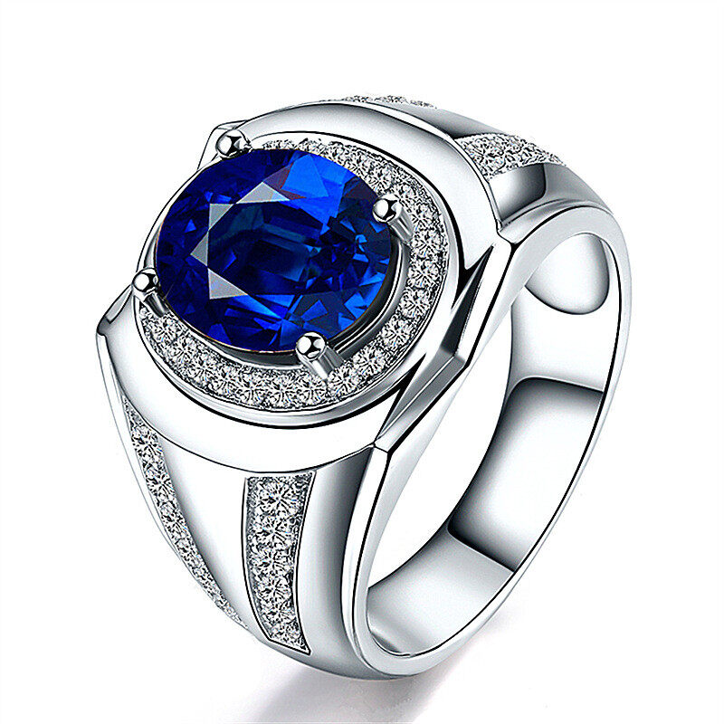 Mens blue hot sale engagement rings