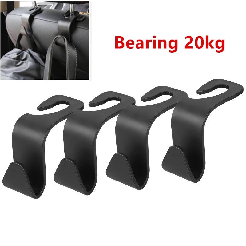4 cái/bộ xe chỗ ngồi phía sau móc nội thất hanger chủ cho xe lưu trữ tổ chức túi