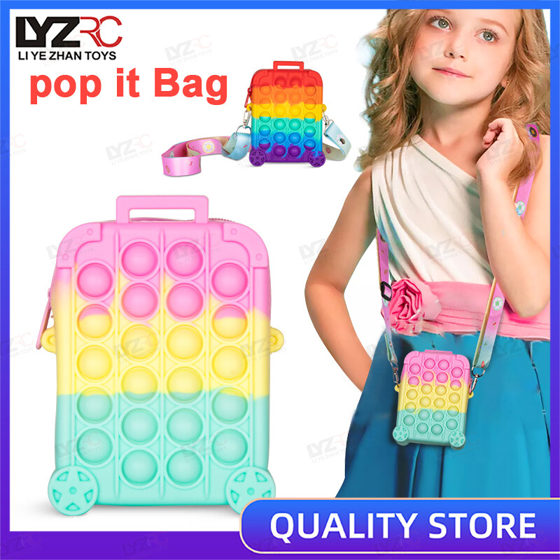 LYZRC Đồ Chơi Giảm Căng Thẳng Dễ Thương Cho Hành Lý Satchel Pop It