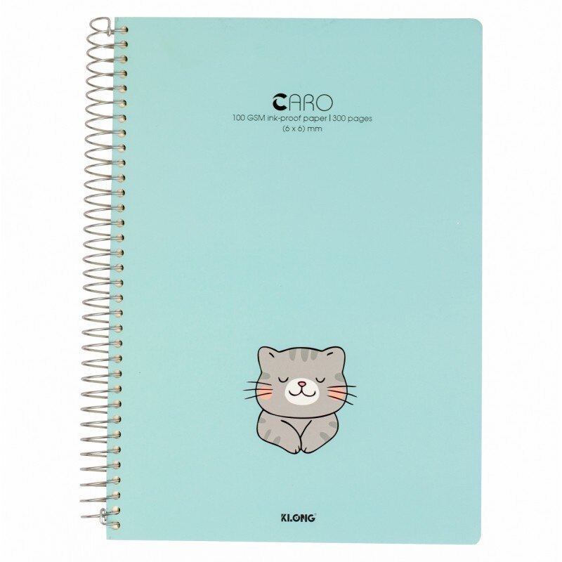 Sổ lò xo đơn Caro (6 x 6) mm A4 - 300 trang KLONG MS 591