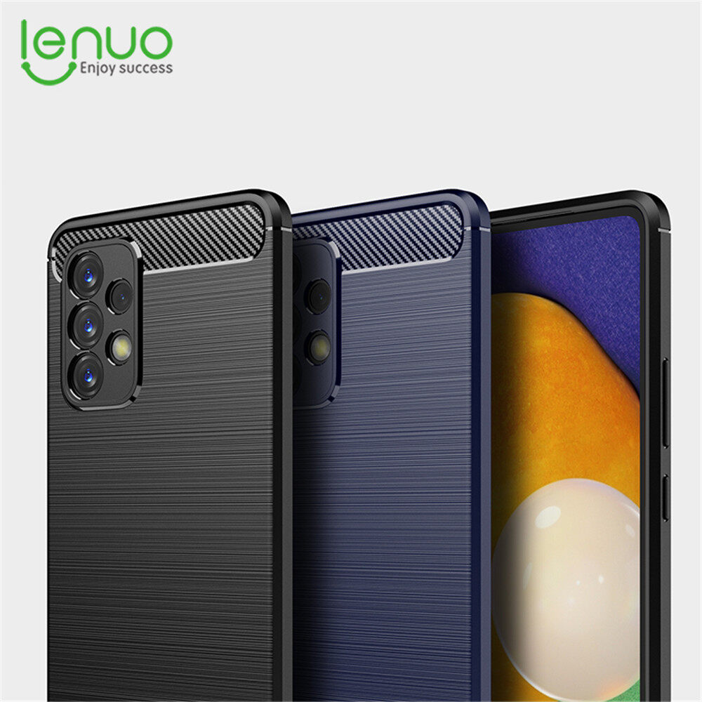 Lenuo Ốp Cho Samsung Galaxy A53 5G-Ốp Lưng TPU Điện Thoại Di Động Chải Silicon Sợi Cacbon