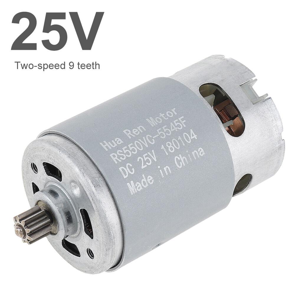 Rs550 động cơ DC 12V 16.8V 21V 25V 19500 RPM 9 răng RS 550 mô-men xoắn cao vi động cơ để tua vít khoan điện