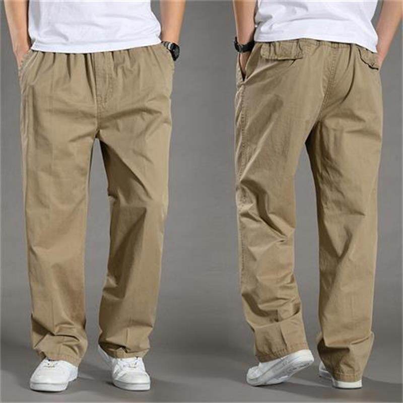 Korean wide-leg pants multi-pocket overalls summer plus size straight casual pants men's outdoor loose version sports pants - 1