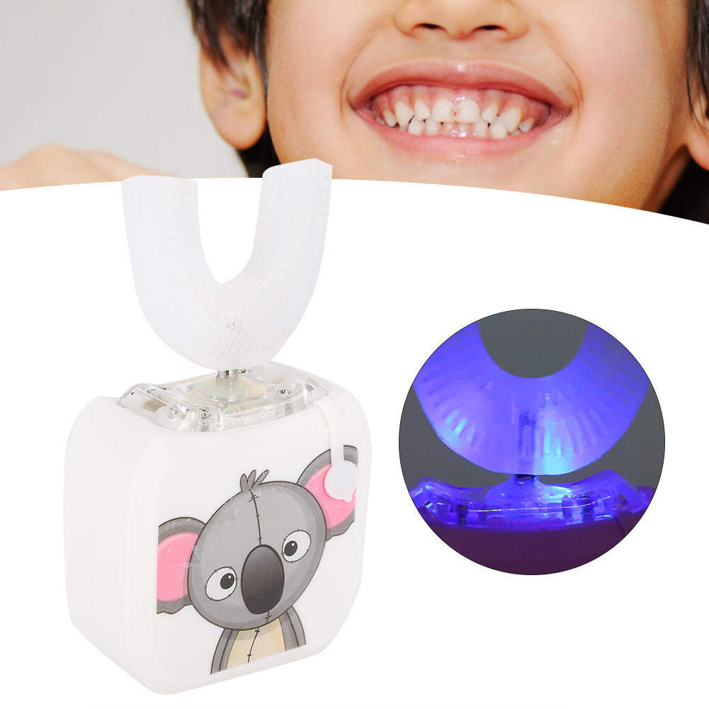 รูปตัวยูเด็กโซนิคแปรงสีฟันไฟฟ้าทันตกรรมกำจัดคราบจุลินทรีย์แปรงสีฟันอัตโนมัติ