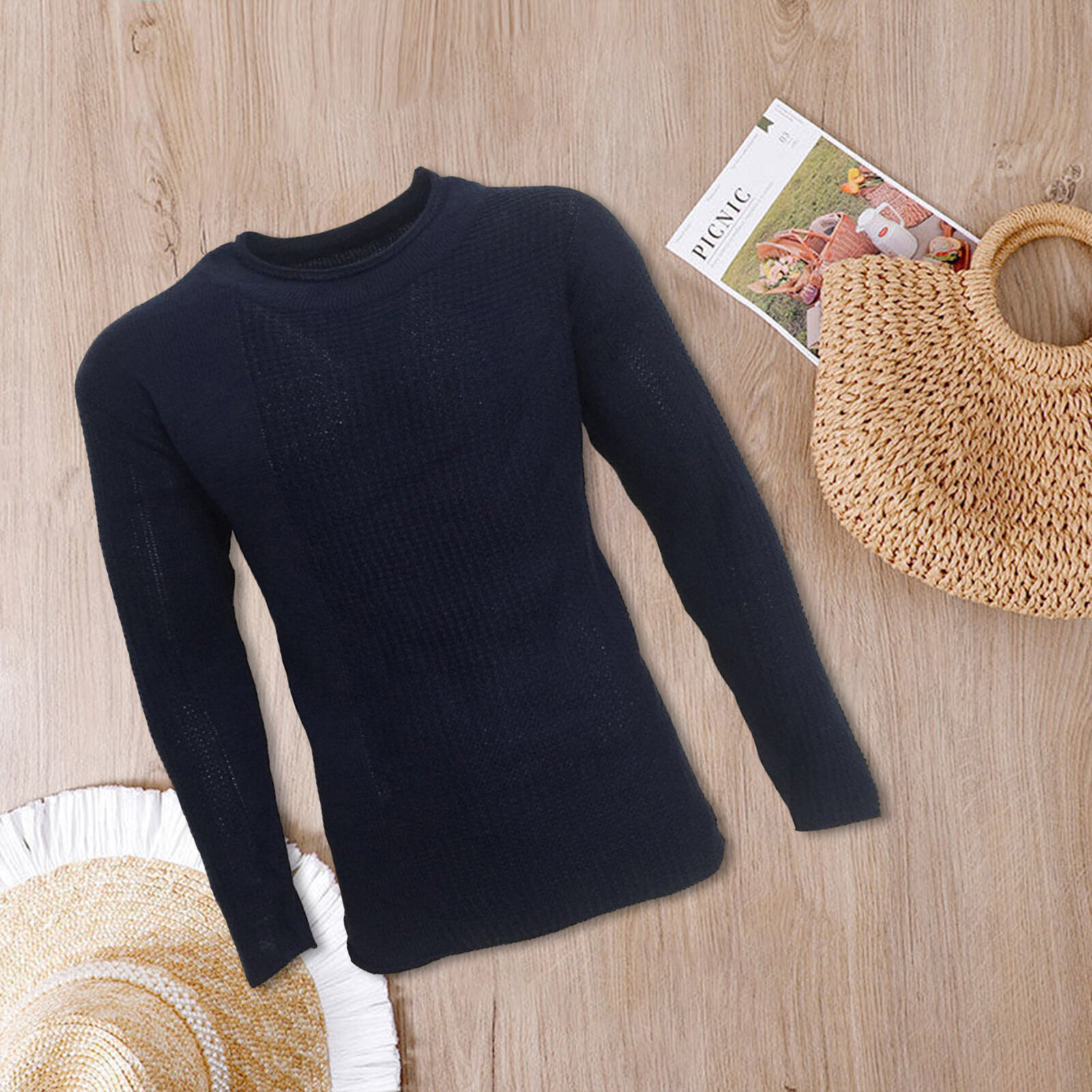 Men's Sweater Round Neck Knitted Pullover For Autumn And Winter_voghion.com