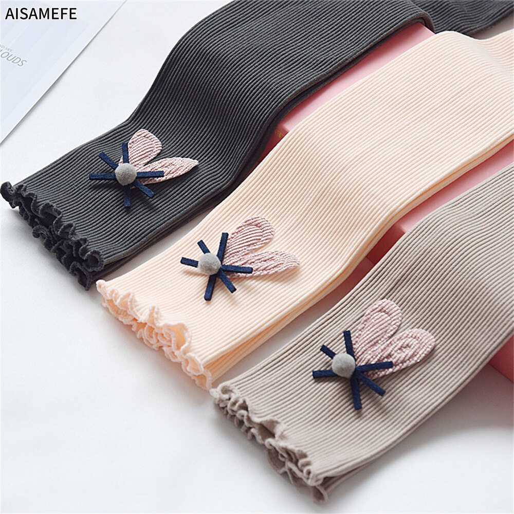 AISAMEFE 2023 New Spring Children Girls 3D Cartoon Quality Pants Baby Korean Style Elastic Leggings Cotton 1-8Y Kids Clothes ราคา 133 บาท*ส่งฟรี