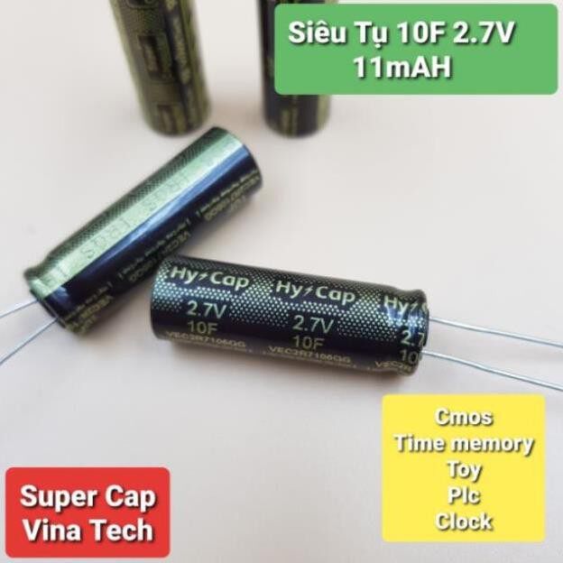 Siêu tụ 2.7v 10f 11mah 10f 2.7v