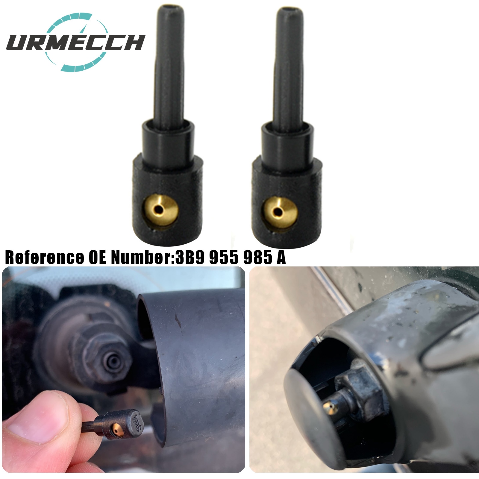[New Accessory18] Urmetch 2 Cái Vòng Đệm Gạt Nước Phía Sau Đầu Phun Vòi Phun Cho Honda Civic 3 Cửa/5 Cửa 2001 2002 2003 2004 2005 2006 MK7