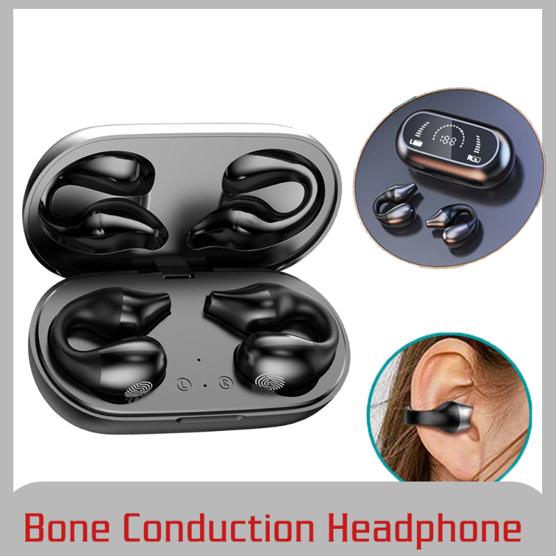 Tai nghe không dây mới chính hãng tai nghe bluetooth tws khử tiếng ồn điều khiển cảm ứng âm nhạc trò chơi thể thao kẹp tai khái niệm dẫn truyền qua xương