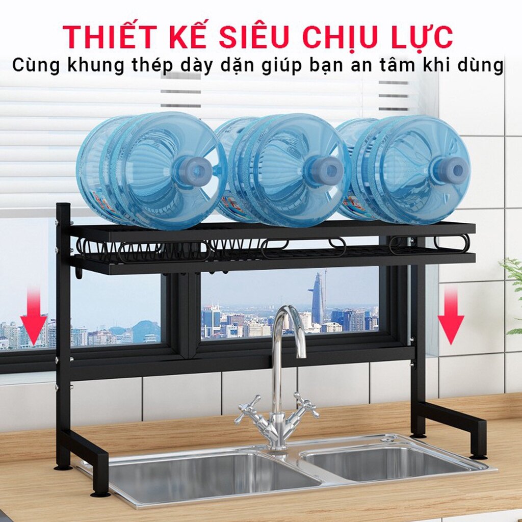 Kệ để chén bát 1 tầng thép sơn tĩnh điện siêu bền - giá để bát 1 tầng cao cấp