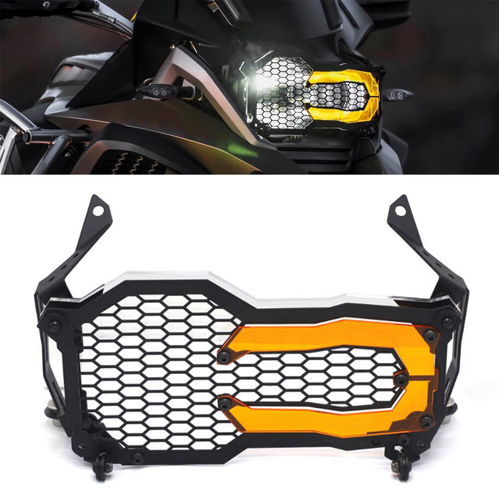 Bảo vệ đèn pha đèn pha xe máy vỏ bảo vệ vỉ nướng với 1 miếng đèn thay thế cho bmw r1200 , r1250 gs adv