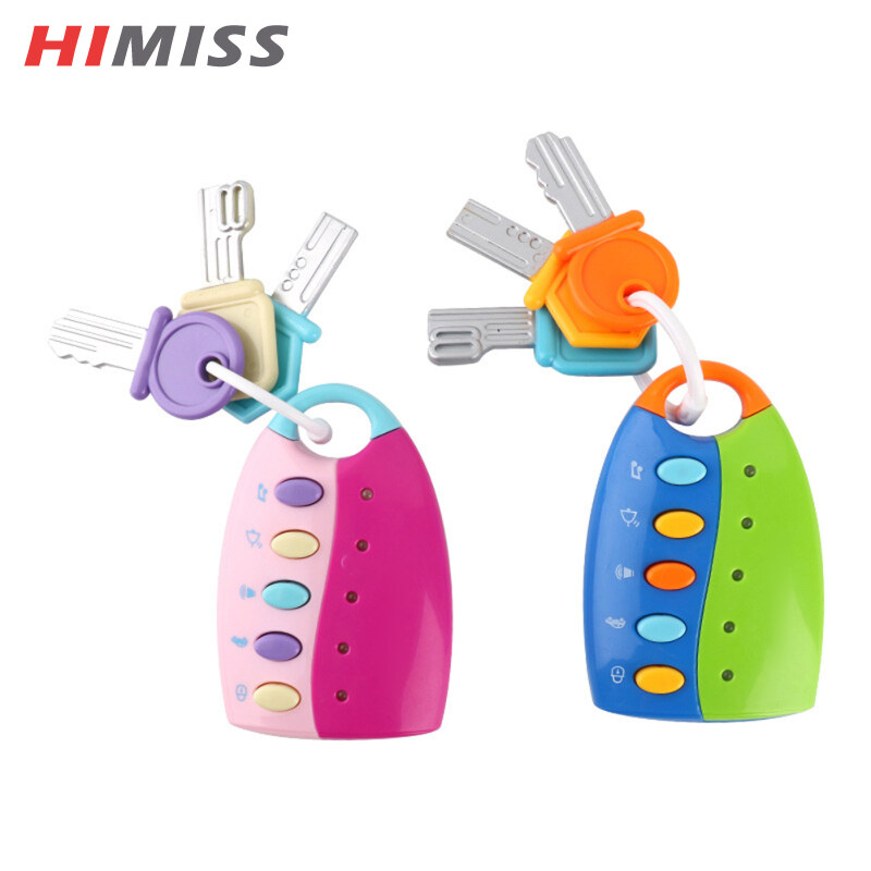 HIMISS RC Simulation Remote Control Car Key Toys With Light Music Pretend