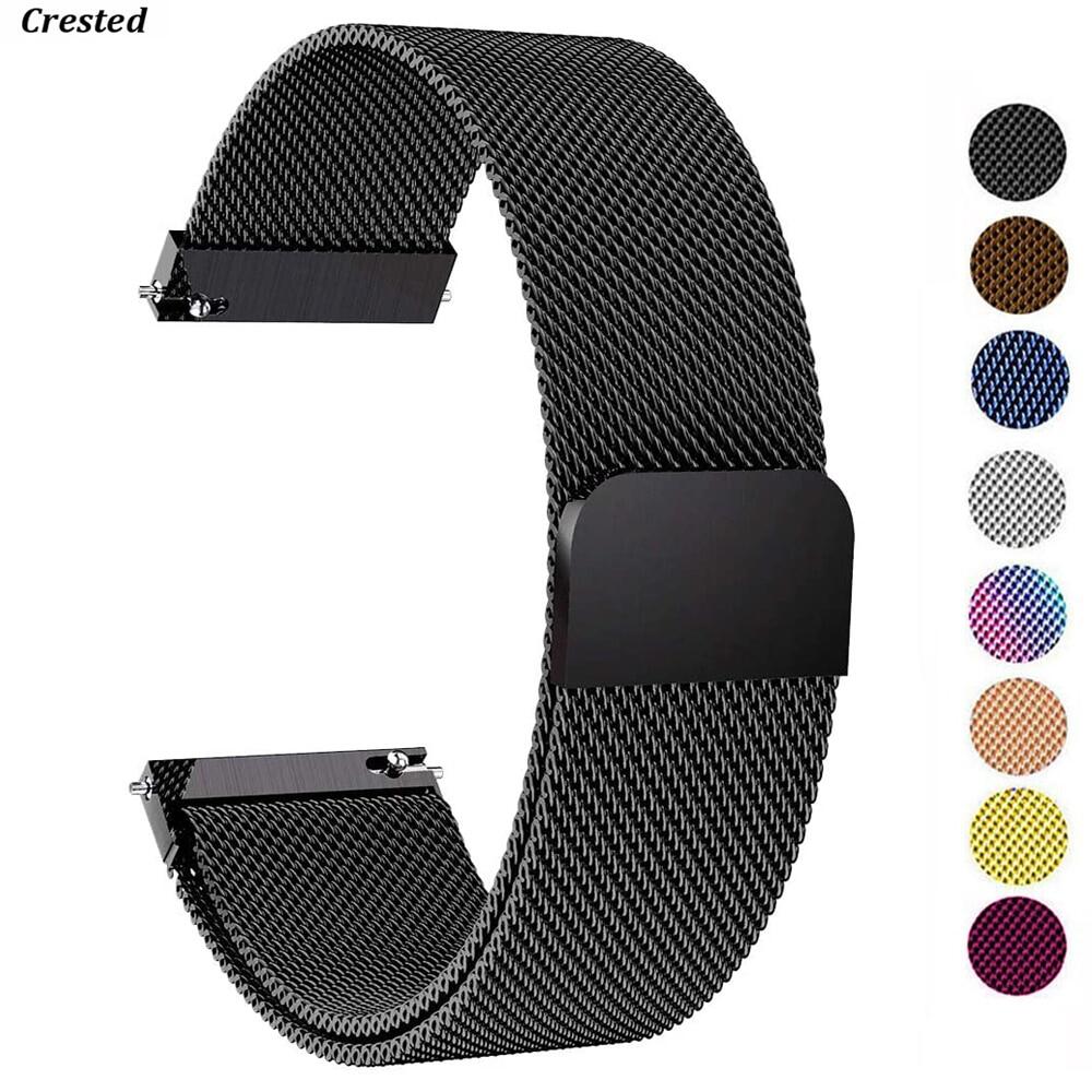 【DY】Milanese Loop Strap For Samsung Galaxy watch 5/4 44mm 40mm/5 pro/4 Classic/Active 2 20mm/22mm Bracelet Huawei gt 2/3 pro band