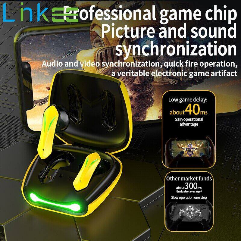 TWS Bluetooth Deep Bass Earphone 60s Low Latency Game Headsets Sport Wireless Headphone Gaming Earbuds Noise Cancellation with Microphone for Music ราคา 231 บาท*ส่งฟรี