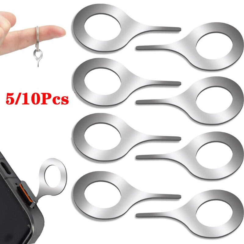 5/10 cái chống mất thẻ Sim dụng cụ mở khay Sim phổ khay pin ejecting dụng cụ tháo gỡ Tương thích với iPhone iPad Samsung Galaxy thẻ Sim Adapter