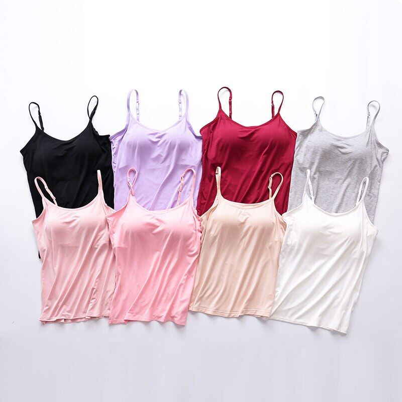 Bể nữ hàng đầu yếm trong với áo ngực miếng đệm ngực Áo Bralette Áo Bustier hàng đầu màu trơn áo lót tích hợp trong đệm yếm trong phụ nữ áo ba lỗ