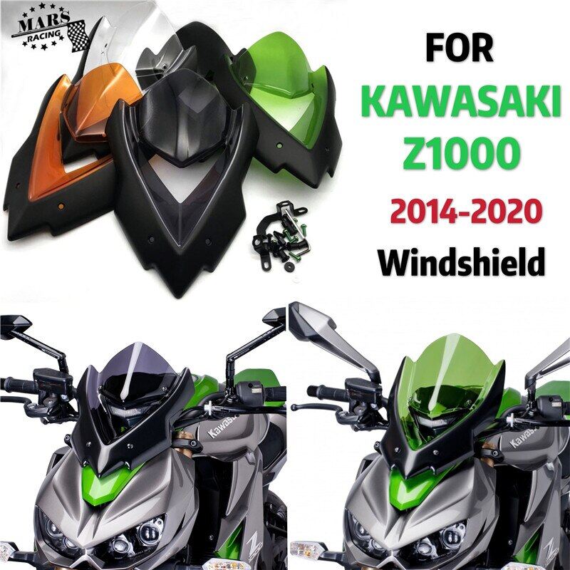 Xe máy kính chắn gió viser visor kính chắn gió làm lệch hướng phù hợp đối với kawasaki z1000 2014 2015 2016 2017 2018 2019 2020 z-1000 z1000