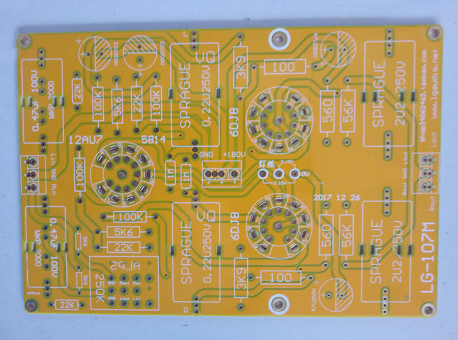 ECC82 12AU7/ECC88 6922 6DJ8*2 Ống Preamplifier Board Để Tham Khảo, Mạch Tiền Khuếch Đại ROTEL WCF