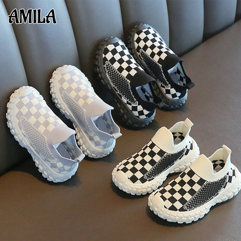 AMILA Children s Sports Shoes New Boys Casual Shoes Breathable Mesh Shoes