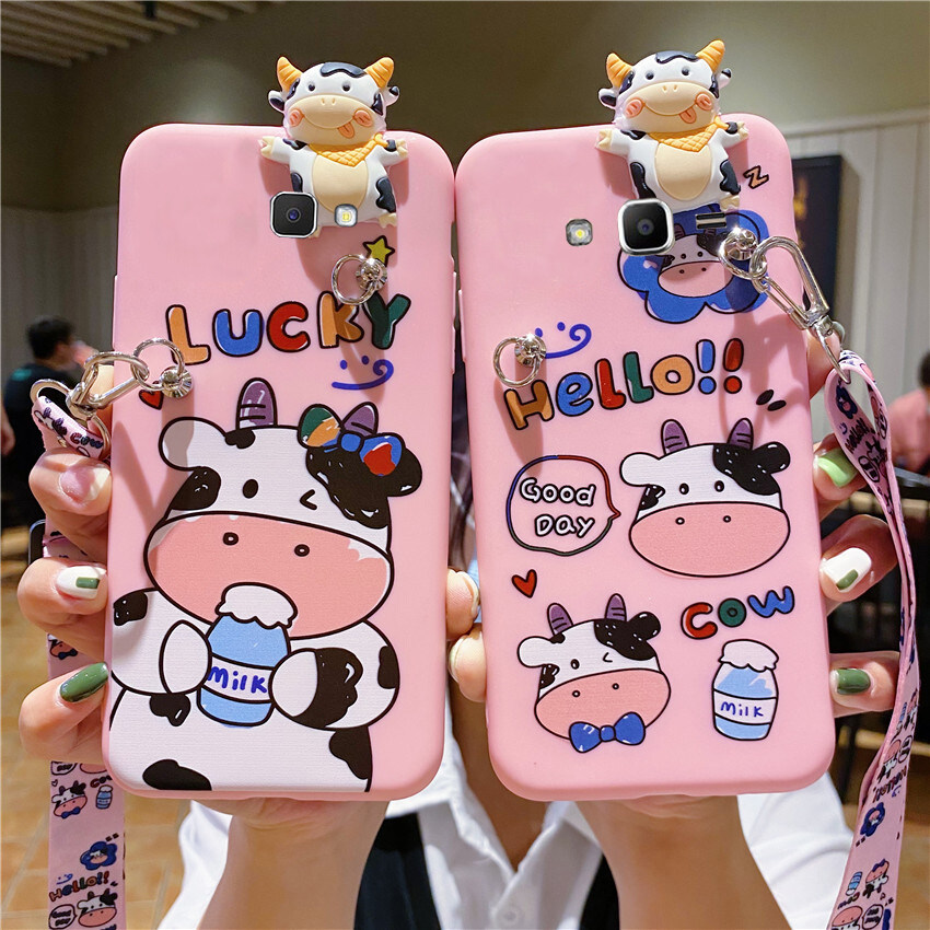 Dành Cho Samsung Galaxy J2 Prime J4 Plus J4 Prime J6 Plus J5 2015 J5 Prime J7 2015 J7 Core J7 2016 J7 Pro J7 Ốp Điện Thoại Prime Cute Milk Cow, Ốp Điện Thoại Hoạt Hình Dễ Thương Bằng Silicon Mềm Túi Đeo Chéo