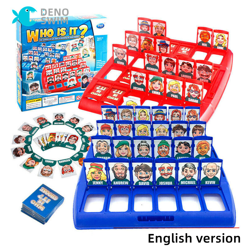 DENOSWIM Guess Who I Am Classic Board Game Funny Family Guessing Games