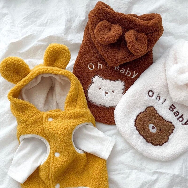 Waffle Bear Sweater Puppy Cute Clothes Teddy Bichon Hiromi Dog Outfit Costume Cat Winter Clothes