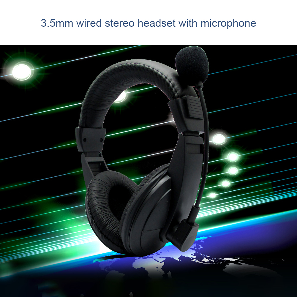 Tai nghe chơi game tai nghe 3.5mm Tai nghe chơi game âm thanh nổi Gamer với microphone cho máy tính để bàn điện thoại di động