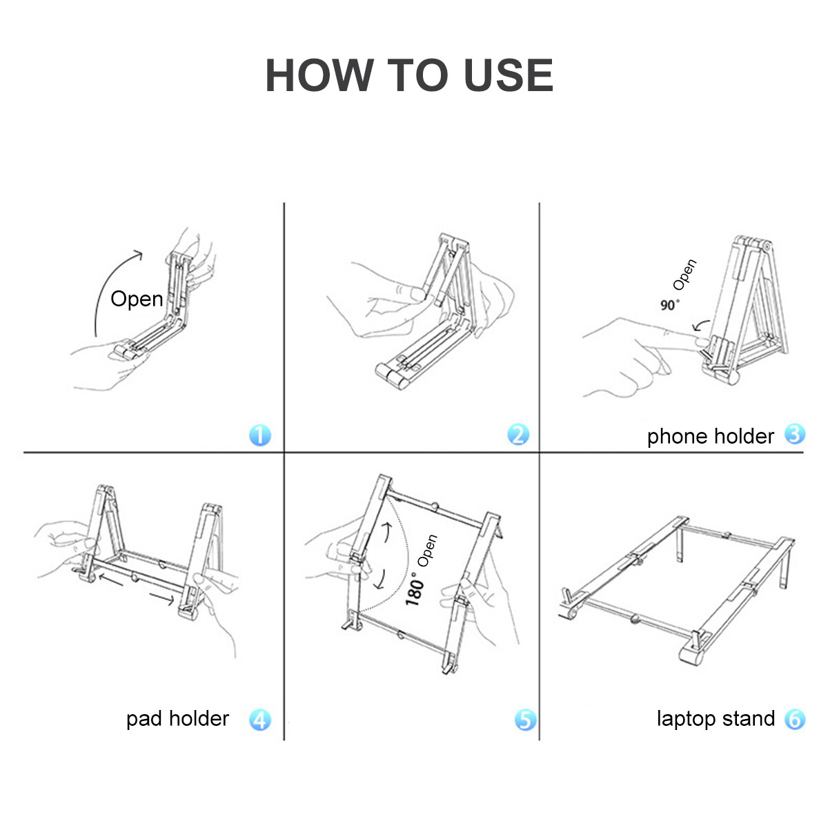 Generic 3in1 Foldable Stand Adjustable Laptop Stand Folding Portable