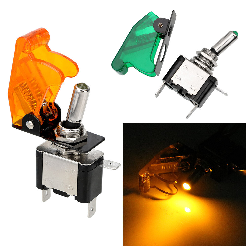 Đèn led che ô tô 5 màu 12v 20a công tắc bật tắt spst công tắc bật tắt đèn led điều khiển công tắc bật tắt thông dụng 1 chiếc có nắp bảo vệ