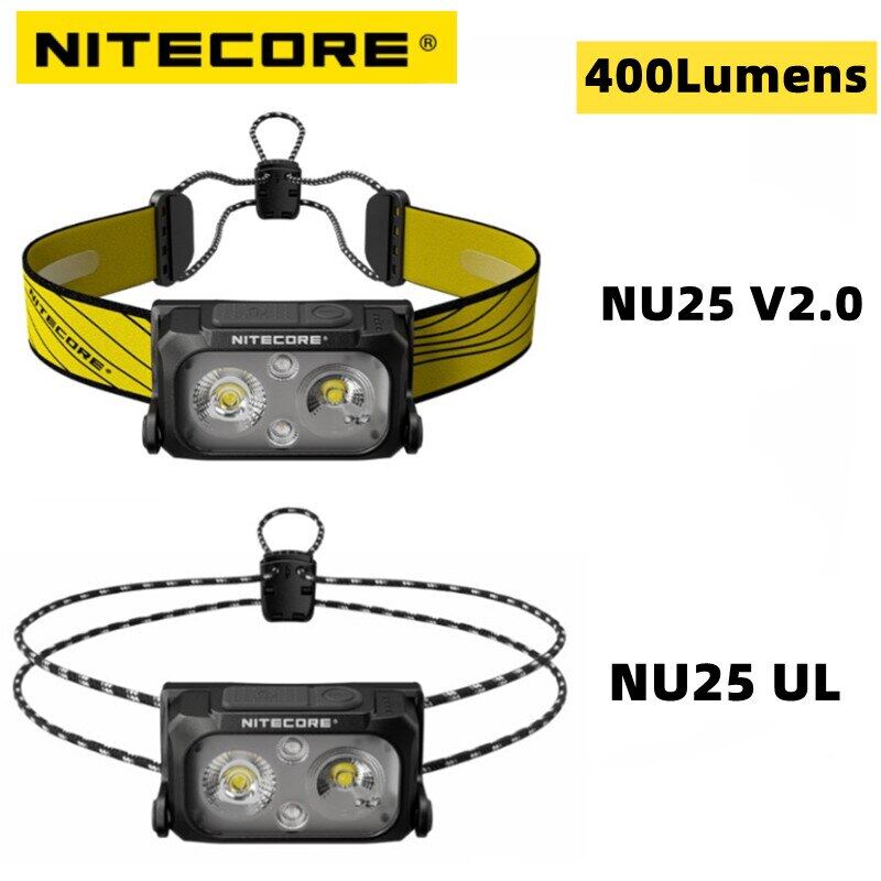 Nitecore nu25 ul V2 Đèn Đội Đầu Sạc được 400lumens kép chùm được trang bị