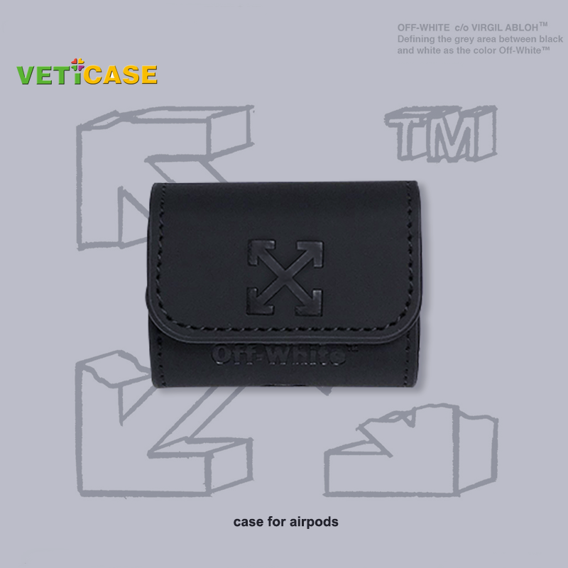 Mát Off-Tai nghe màu trắng trường hợp đối với Apple Airpod Pro AirPods 1 2 3 New Pro2 da mềm Bìa headphone AirPods vỏ Pouch Phụ kiện bảo vệ AirPod Đen