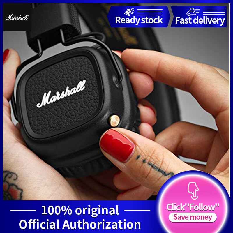 Tai nghe marshall major ii tai nghe trùm tai 3.5mm major2 tai nghe có dây major 2 double pure bass âm thanh nổi tai nghe chơi game tai nghe có mic và khử tiếng ồn điều khiển âm lượng tai nghe hifi cho micrô âm nhạc thể thao
