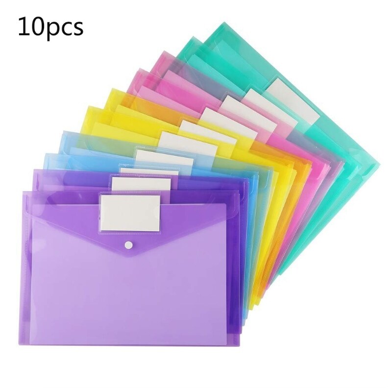 [office stationery] 10 Cái Phong Bì Poly Phong Bì Nhựa Túi Đựng Tài Liệu Trong Suốt Phong Bì Đựng Hồ