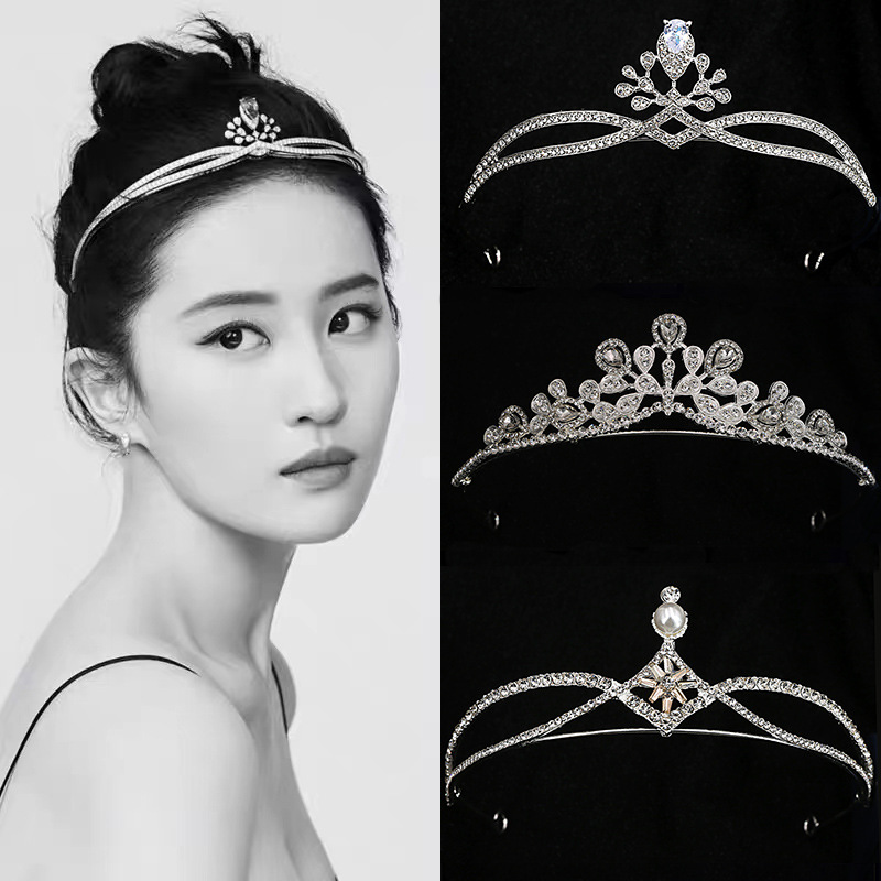 ELF TRIBE Bridal Jewelry Crown Wedding Accessories Birthday Decoration Crown Children's Performance Hair Decoration Headwear ราคา 280 บาท*ส่งฟรี