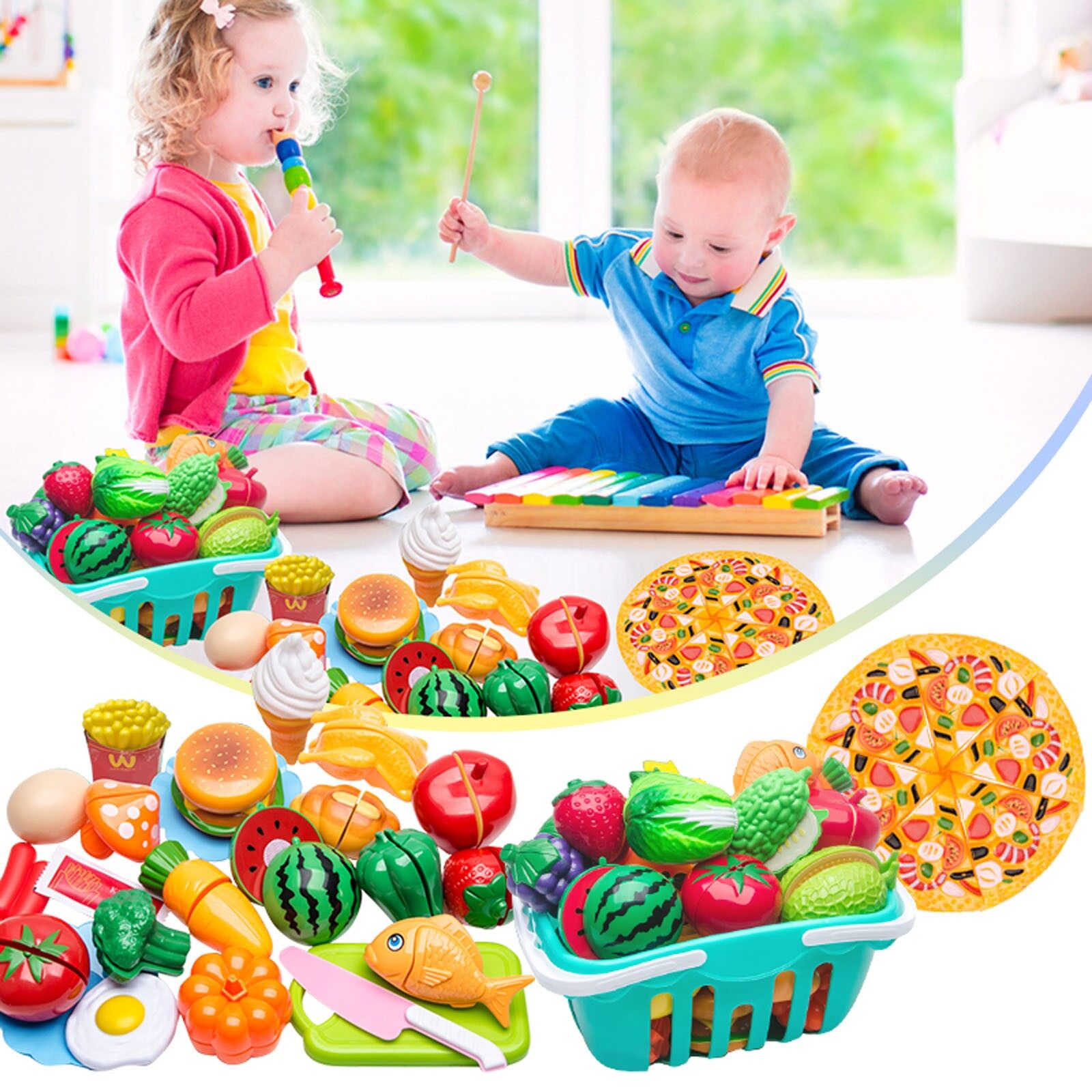 Thức ăn đồ chơi đồ chơi cho trẻ em bộ đồ dùng nhà bếp playset phụ kiện vỏ
