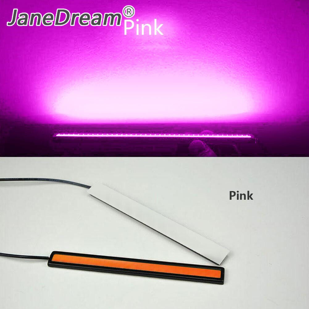 JaneDream PINK COLOR 1Pcs 17CM Car COB LED Lights DRL Fog Driving Lamp