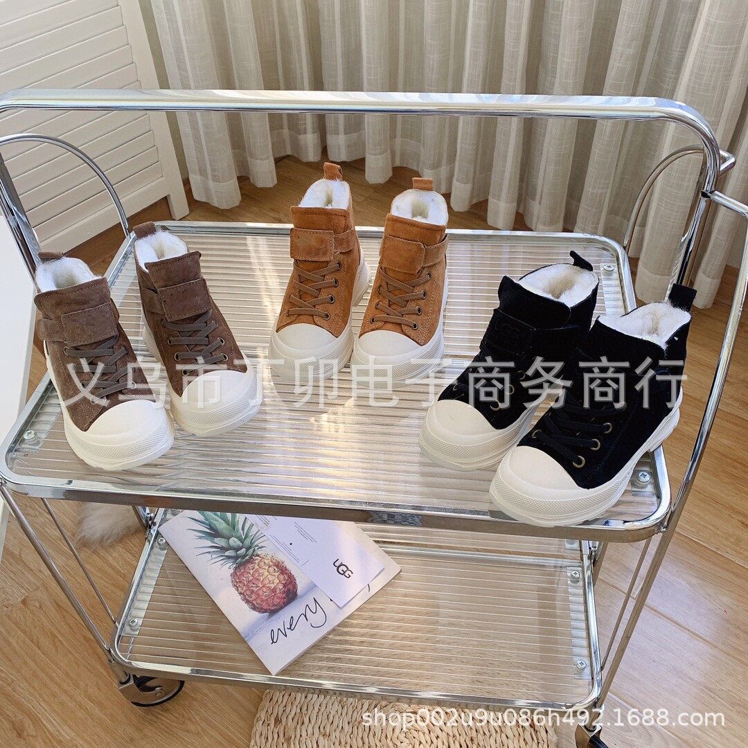 Children's Martin Boots 2022 Autumn/Winter Korean Edition Children's Shoes Boys' and Girls' Short Boots Parent-child Desert Boots Genuine Leather Boot TrendXingTai
