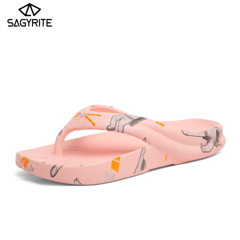 SAGYRITE Women Printing Flip Flops Indoor Floor Shoes Summer Slippers for Women Casual Flat Sandals ราคา 448 บาท*ส่งฟรี
