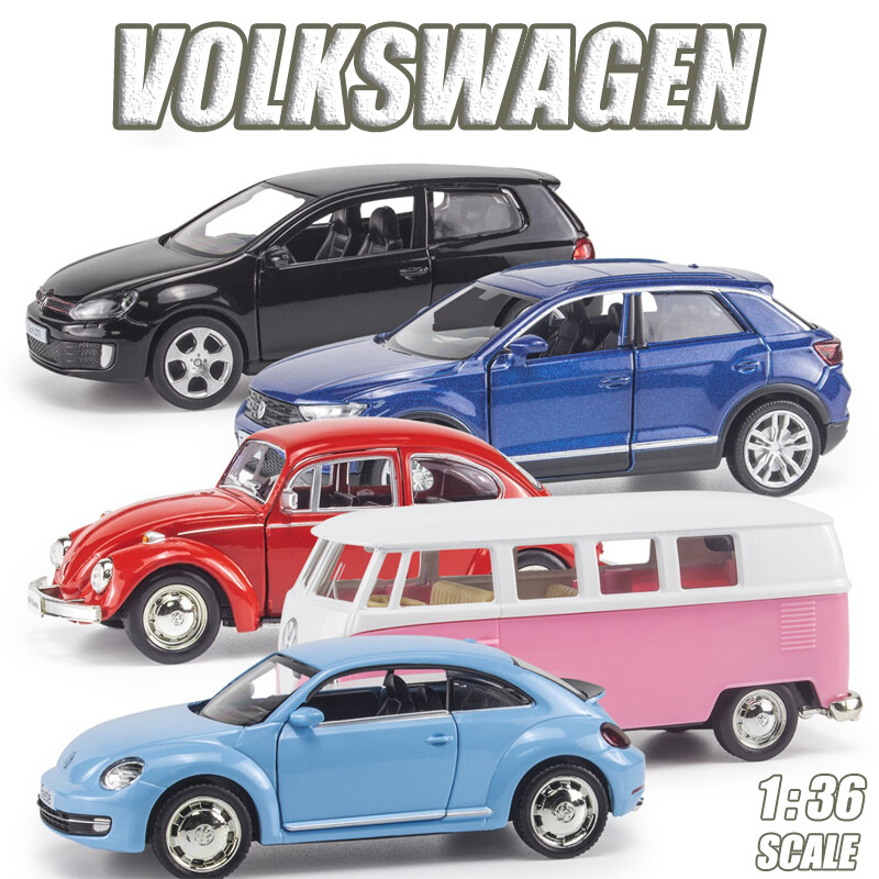 【RUM】 Xe Ô Tô Đúc 1:36 Dòng Xe Volkswagen T-ROC/Mô Hình Xe Hơi Hợp Kim GOLF GTI / BEETLE Đồ Chơi Cho Bé Trai, Đồ Chơi Cho Trẻ Em Quà Tặng Cho Bé Trai Mô Hình Xe Hơi Cho Bé Trai Sưu Tập