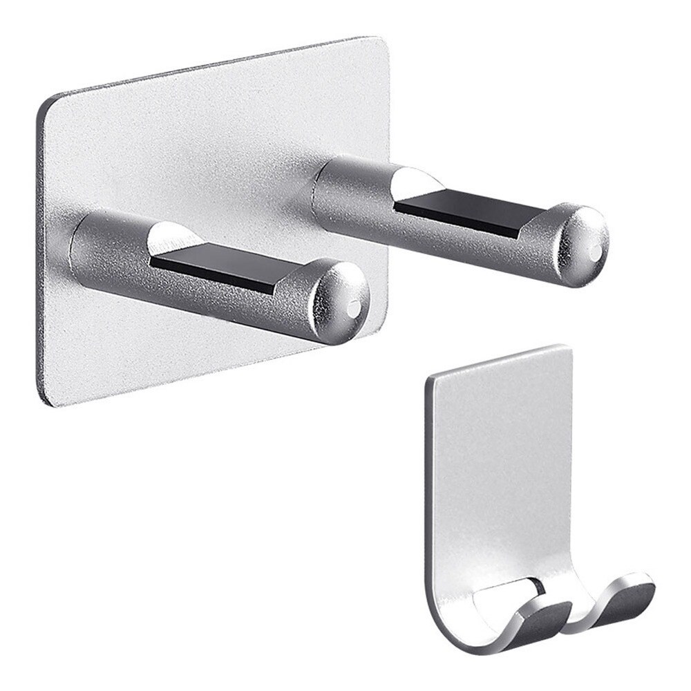 【A Happy Family27】卍♨Giá Đấm Miễn Phí Lưu Trữ Bracket Hanger Phòng Tắm Bạc Gắn Tường Cho Dyson Kệ Đỡ Máy Sấy Tóc Không Thấm Nước Nhôm