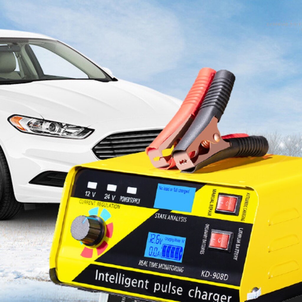 Sạc bình acquy 12v - 24v 400ah kd-908d, bộ sạc bình acquy tự ngắt thông minh hàng chính hãng anjing