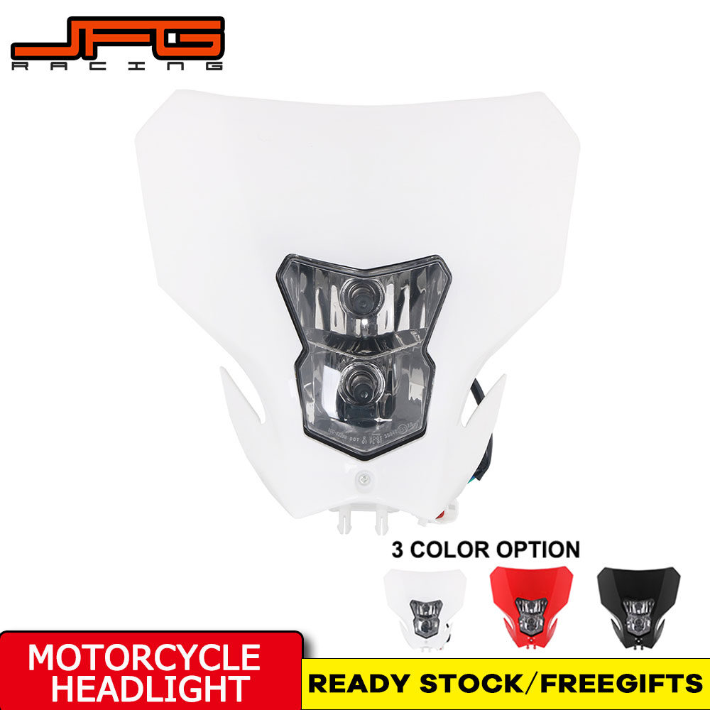 Đèn Pha Xe Máy JFG Racing DC 12V Đèn Pha Trước Màu Trắng Dành Cho Honda CRF250L CRF450L CRF450 XR L 