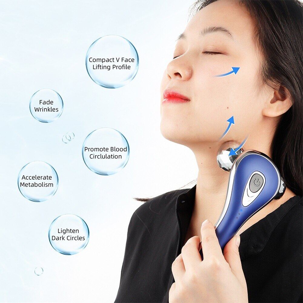 3D Roller Face Lifting Massager Skin Tighten Anti Wrinkle Massager Facial